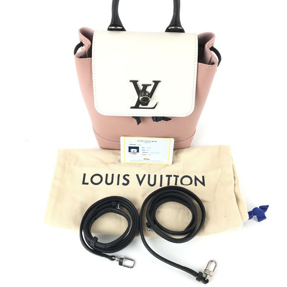 LOUIS VUITTON CALFSKIN LOCKME BACKPACK ROSE BALLERINE - Picture 1 of 10